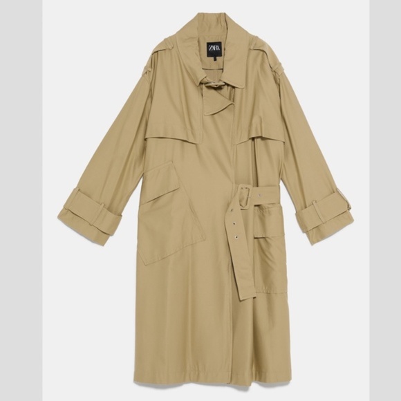 NWT Zara contrast oversized trench coat - Picture 3 of 7